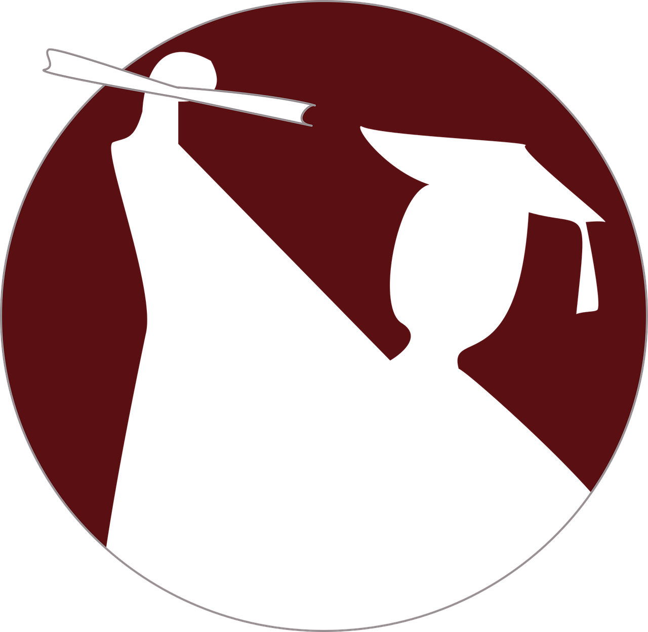 abstracte afbeelding van een afgestudeerde met een diploma in de hand